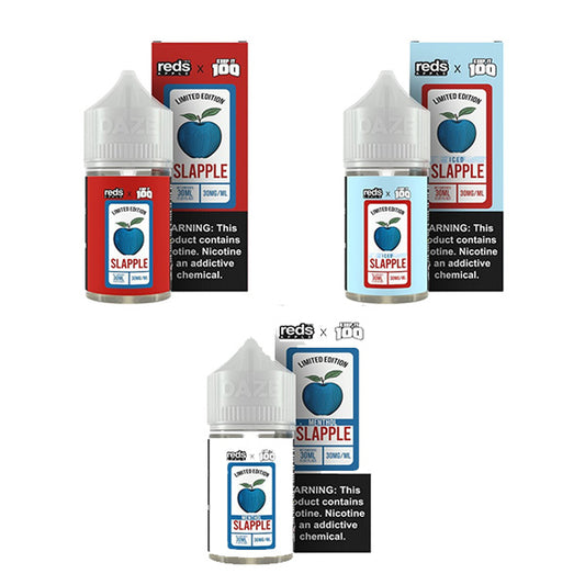 7Daze Keep It 100 Salt Series E-Liquid 30mL | (Salt Nic)(Reds Apple & Blue Slushie) Group Photo