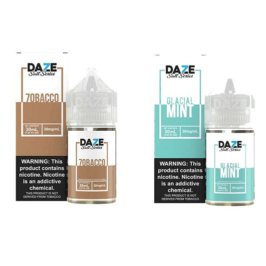 7Daze TF-Nic Salt Series E-Liquid 30mL Salt Nic Group Photo with Packaging