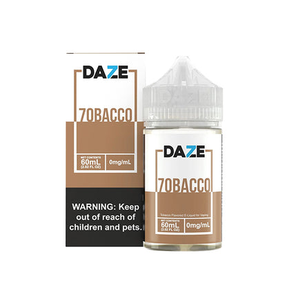7Daze TF-Nic Series E-Liquid 60ml (Freebase) 7obacco with Packaging