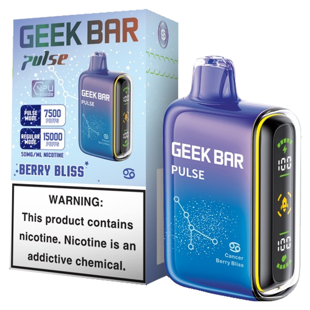 Geek Bar Pulse 7500 Puffs 5% Berry Bliss with Packaging