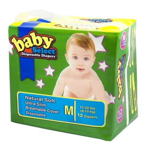 Baby Select Diapers Medium with packaging