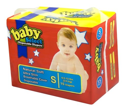 Baby Select Diapers Small with packaging