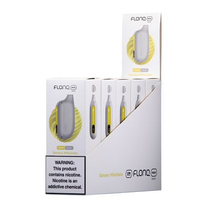 FLONQ Max Smart ZERO Disposable 10,000 Puffs 14mL 20MG | MOQ 5 | Banana Milkshake