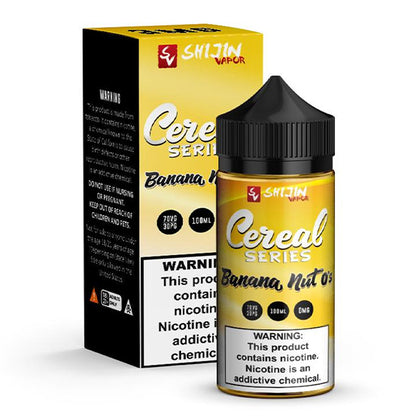 Tasty O’s Series E-Liquid 100mL (Freebase) Banana Nut O's with packaging