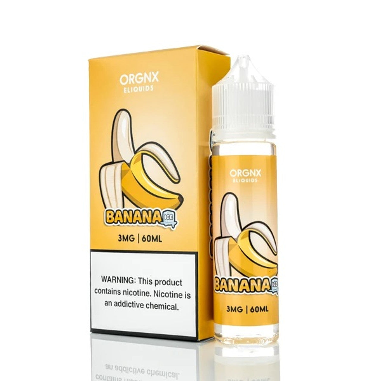 ORGNX Series E-Liquid | 60mL (Freebase) Banana Ice With Packaging