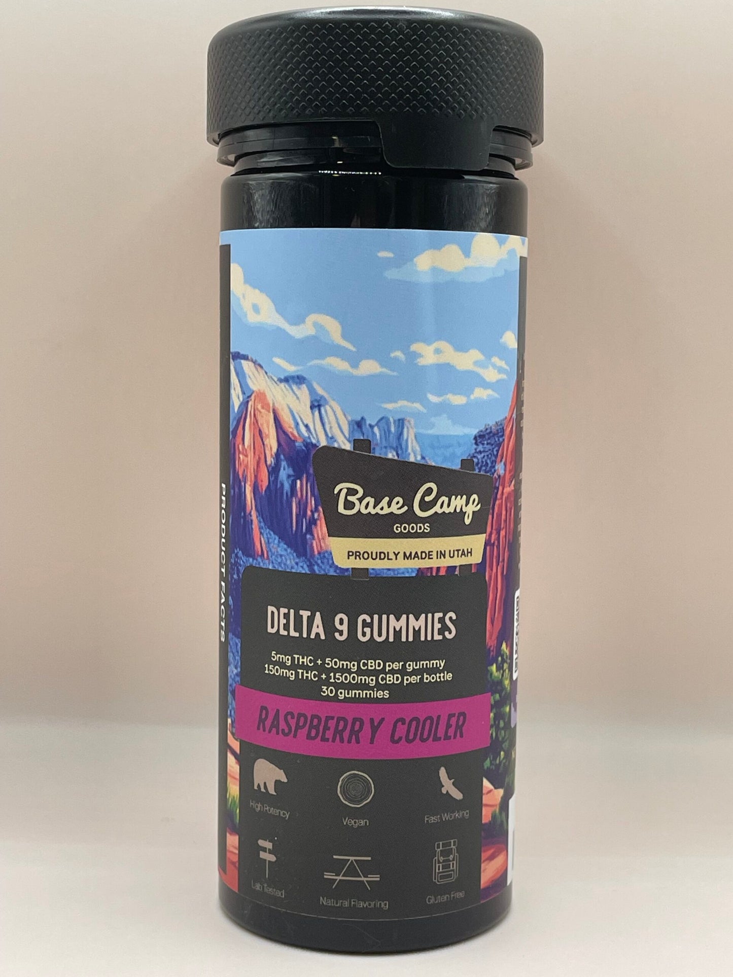 Base Camp Goods Gummies 30/6ct Raspberry Cooler 