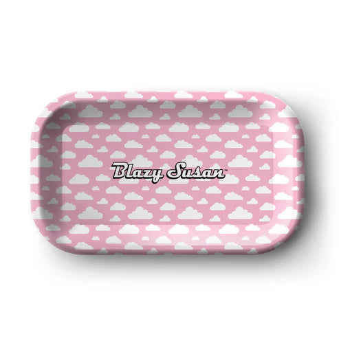 Blazy Susan Rolling Tray Medium Pink Clouds