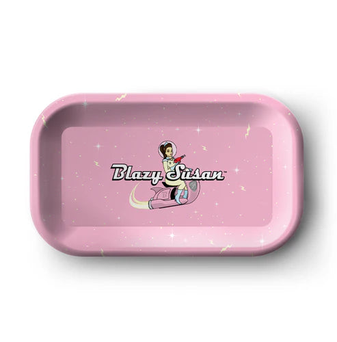 Blazy Susan Rolling Tray Medium Pink Spacey Susan
