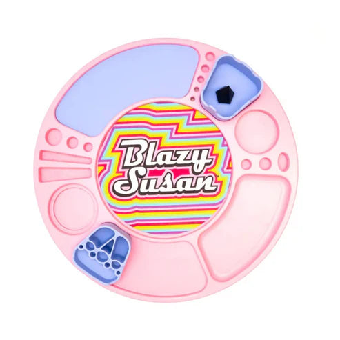 Blazy Susan Spinning Rolling Tray Pink