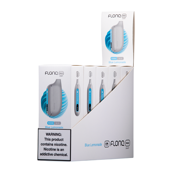 FLONQ Max Smart ZERO Disposable 10,000 Puffs 14mL 20MG | MOQ 5 | Blue Lemonade