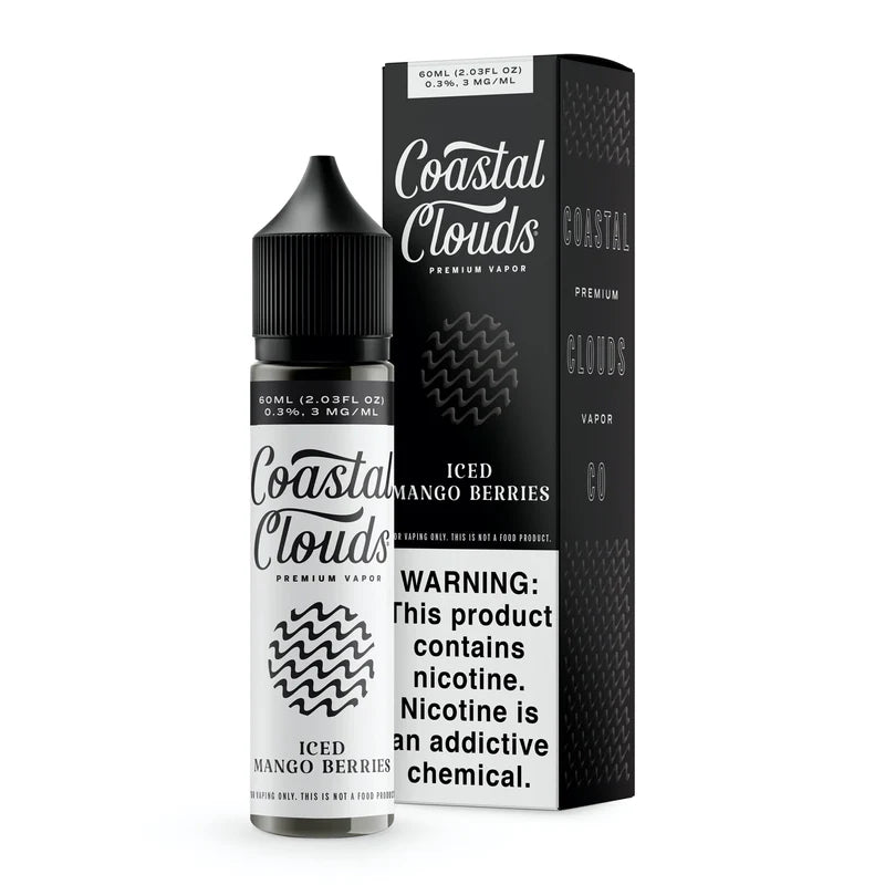 Coastal Clouds 0mg 60mL Iced Mango Berries with Packaging