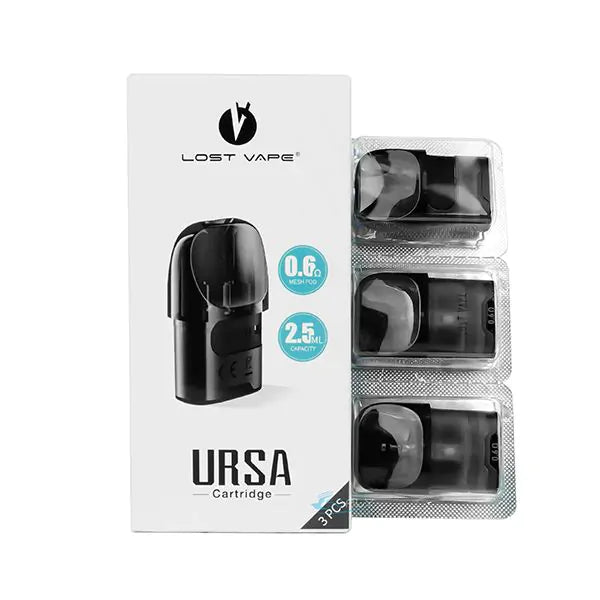 LOST VAPE URSA CARTRIDGE 18W 3PC (0.6) WITH PACKAGING