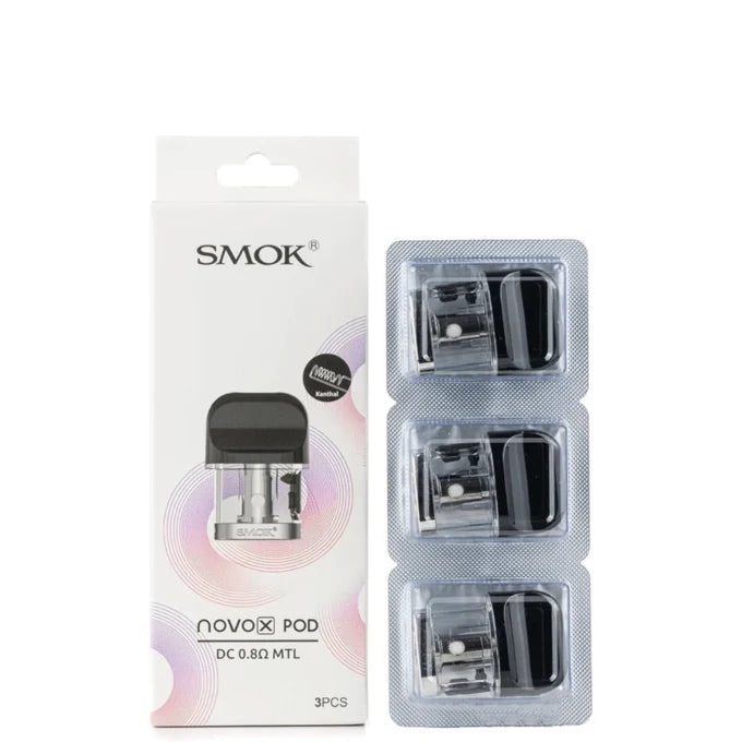 SMOK NOVO X CLEAR POD MESHED 0.8OHM 3PCS WITH PACKAGING