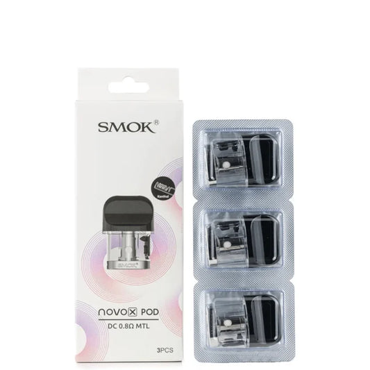 SMOK NOVO X CLEAR POD MESHED 0.8OHM 3PCS WITH PACKAGING