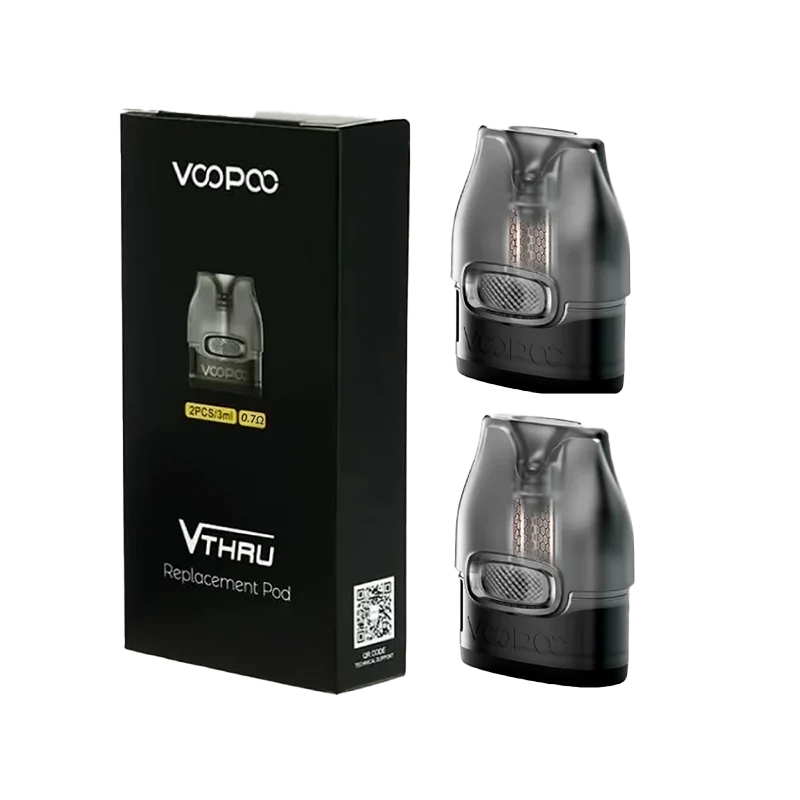 VOOPOO V.THRU REPLACEMENT POD 0.7OHM 3ML 2PK WITH PACKAGING