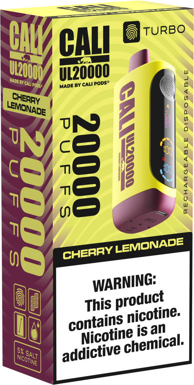 Cali Pod UL20000 6ct Cherry Lemonade with Packaging
