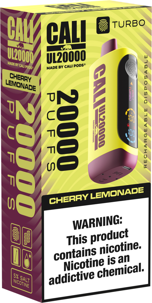 Cali Pod UL20000 6ct Cherry Lemonade with Packaging