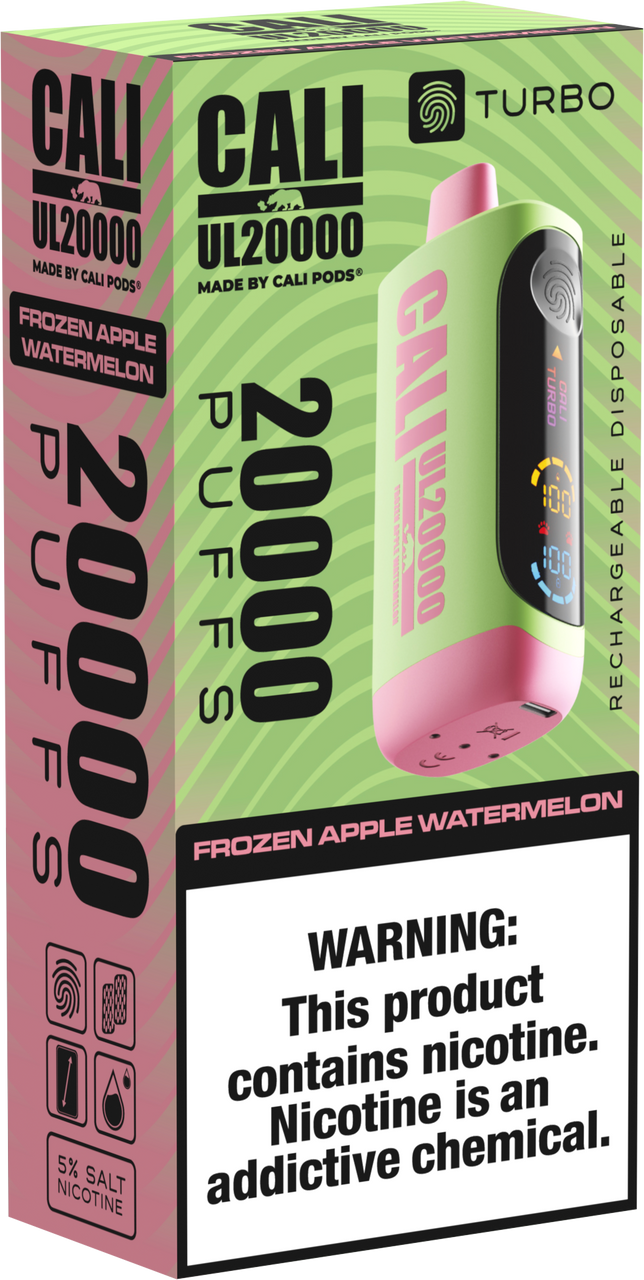 Cali Pod UL20000 6ct Frozen Apple Watermelon with Packaging