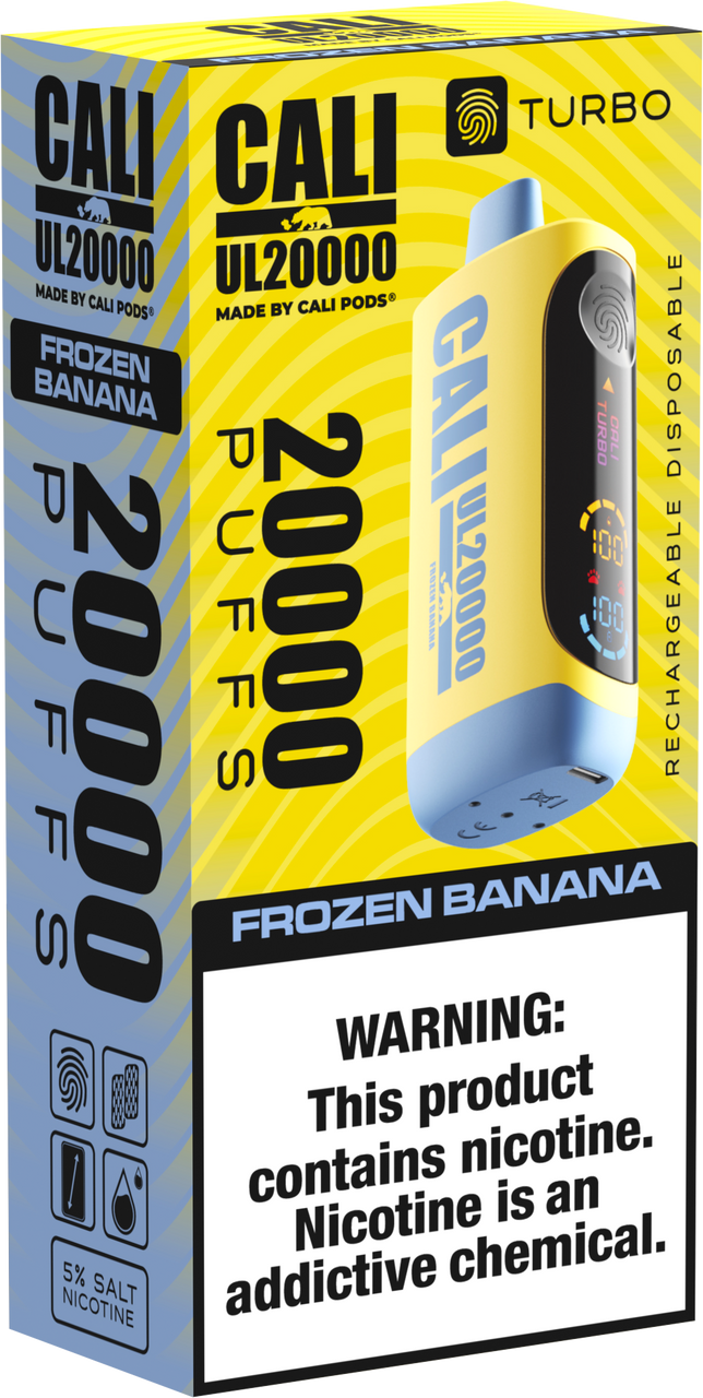 Cali Pod UL20000 6ct Frozen Banana with Packaging