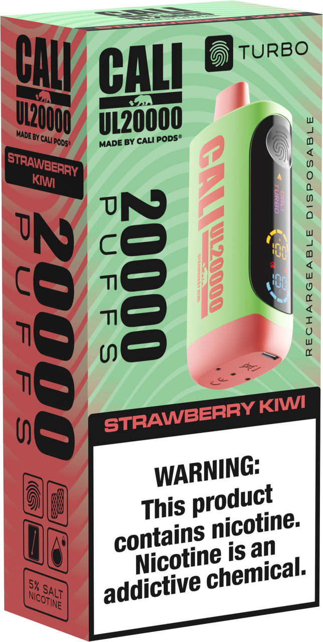 Cali Pod UL20000 6ct Strawberry Kiwi with Packaging
