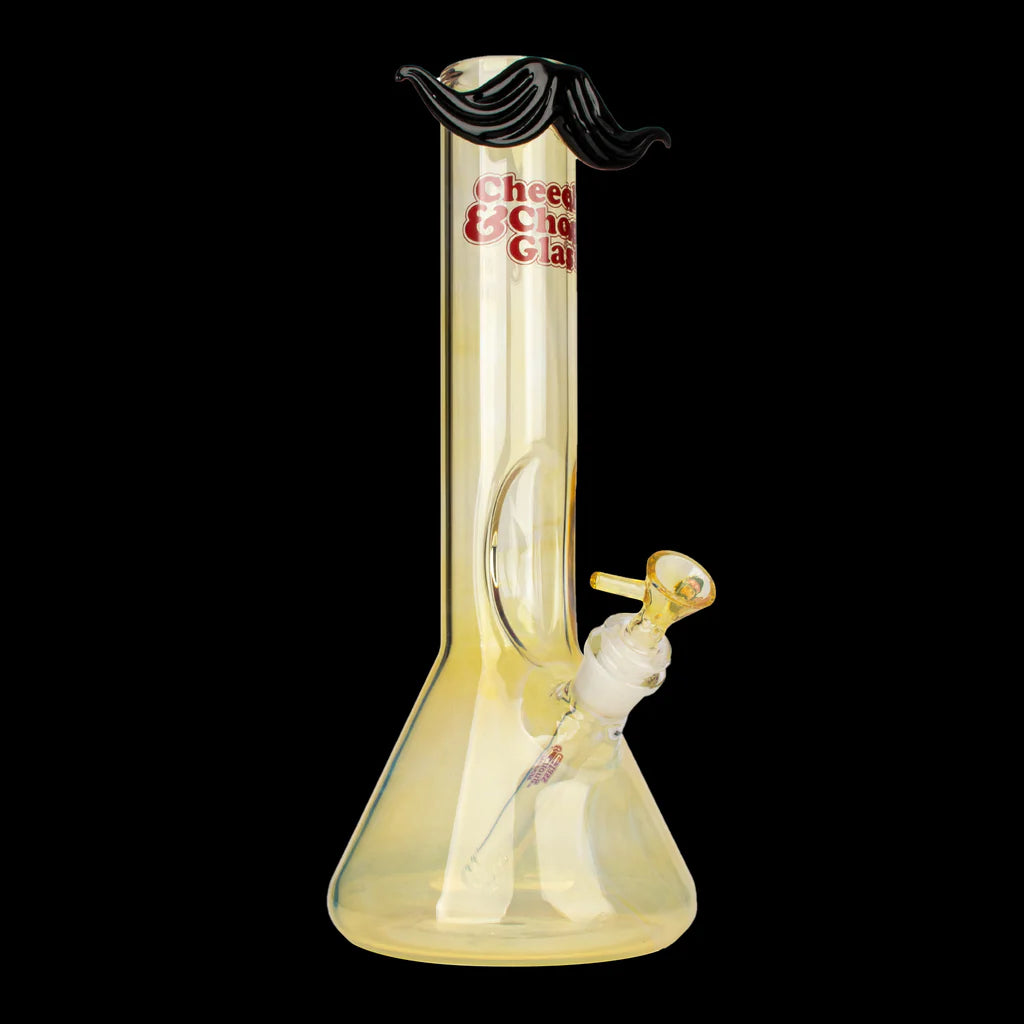 Cheech & Chong Glass 12" MOUSHTACHE Yellow