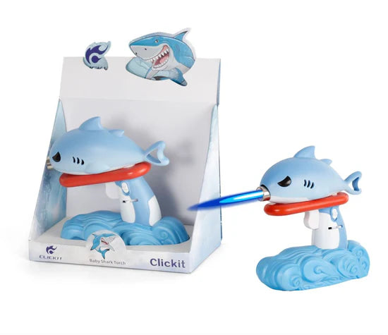 Clickit Lighter Baby Shark Blue with packaging