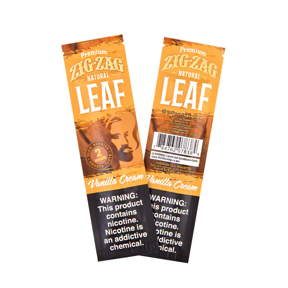 Premium Zig-zag Natural Leaf Wraps Vanilla Cream