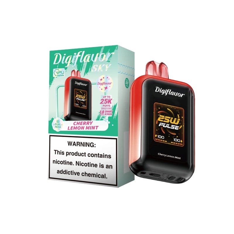 Digi Flavor Sky 25K 5ct Cherry Lemon Mint with packaging