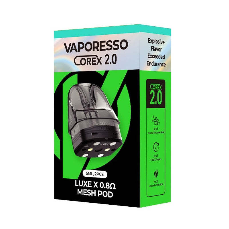 VAPORESSO LUXE X 0.8 COREX 2.0 5ML POD 2PCS WITH PACKAGING