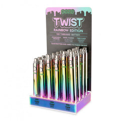 OOZE TWIST BATTERY DISPLAY 24CT - RAINBOW WITH PACKAGING 