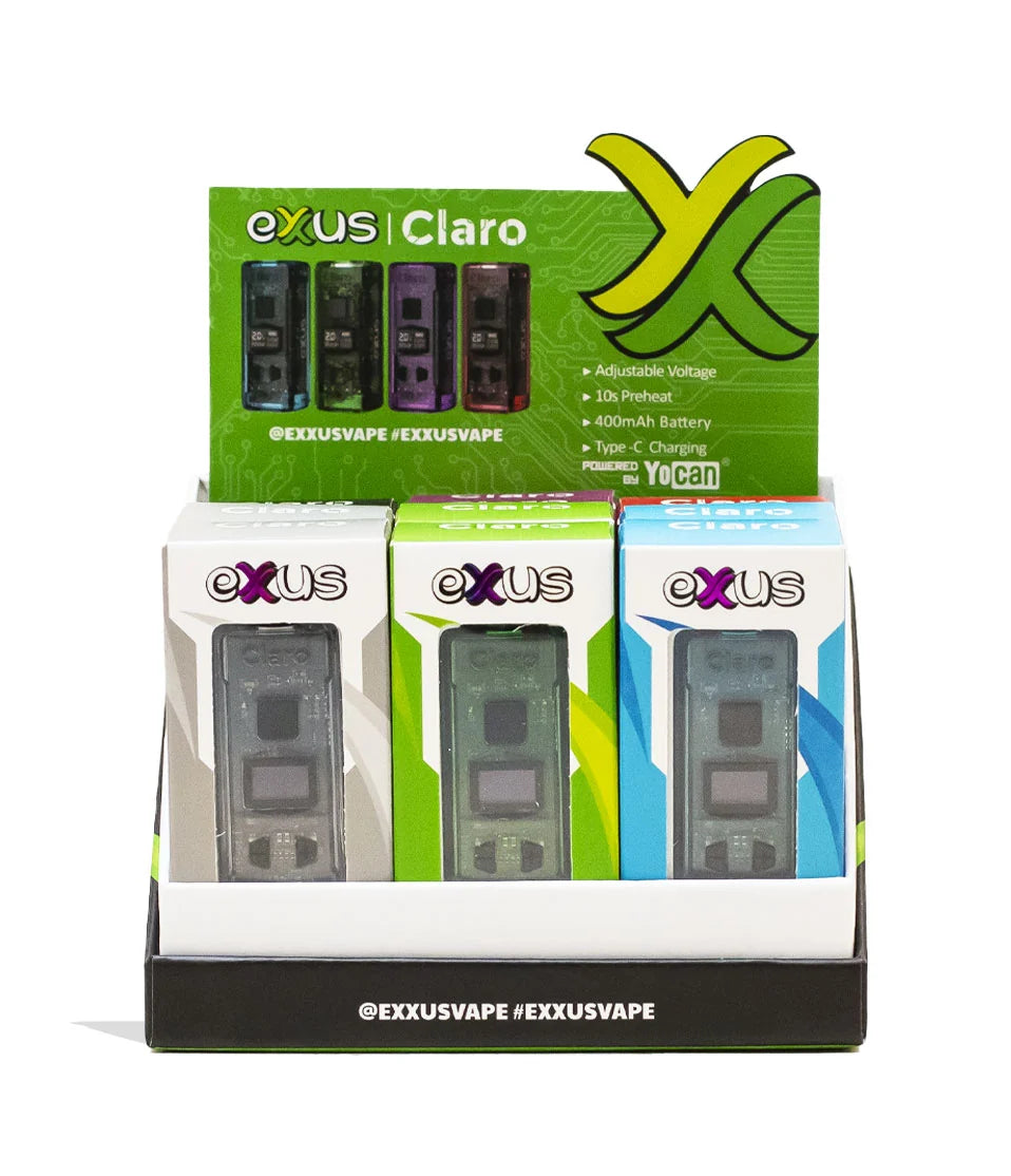 EXUS CLARO CARTRIDGE VAPORIZER 12PCS WITH PACKAGING