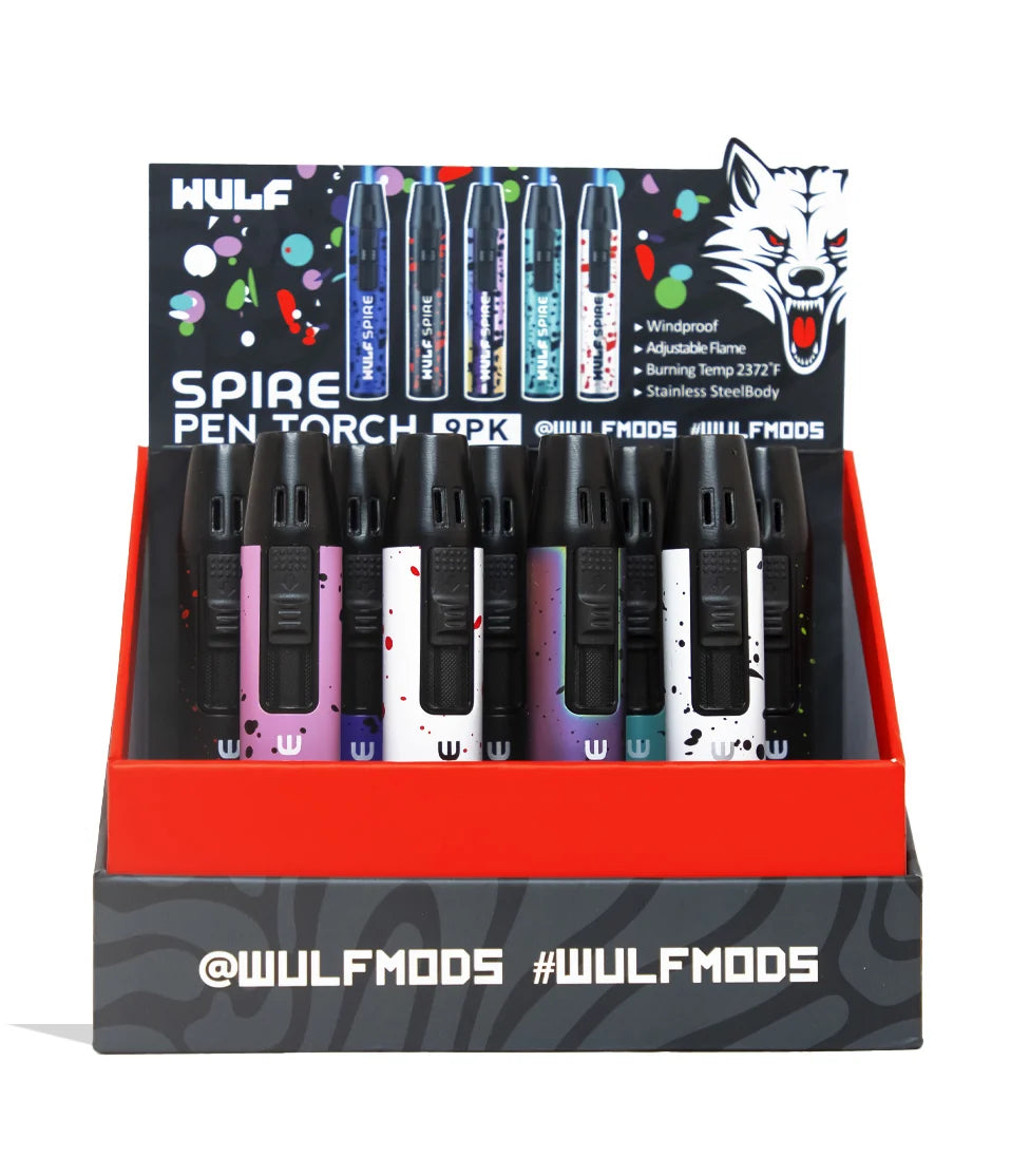 WULF SPIRE PEN TORCH 9PK WITH PACKAGING