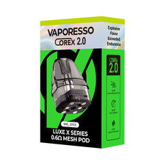 VAPORESSO LUXE X 0.6 COREX 2.0 MESH POD WITH PACKAGING