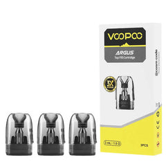 VOOPOO ARGUS TOP FILL CARTRIDGE 3ML 1.0 OHM 3PCS. WITH PACKAGING