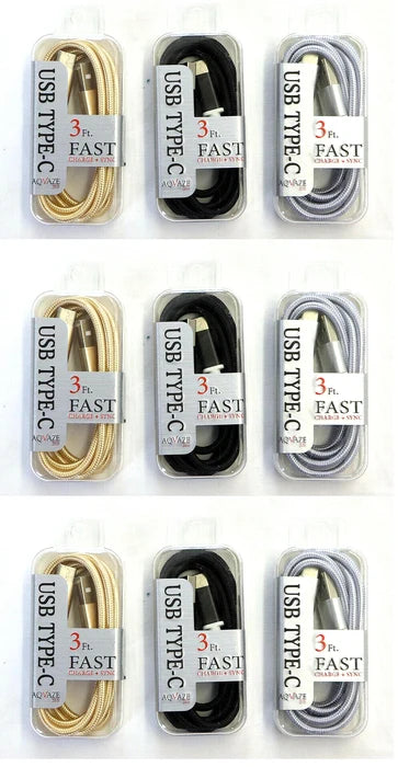 AQUAZE USB CHARGER 6FT 12CT