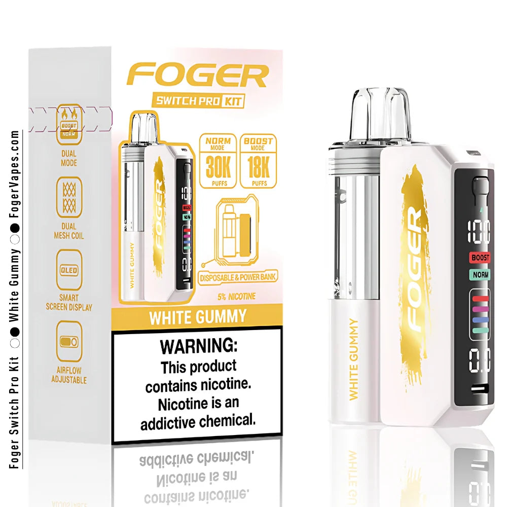 Foger Switch Pro Kit 5Ct White Gummy with packaging