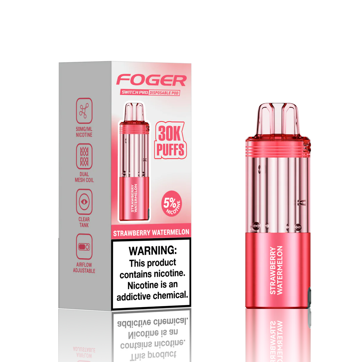 Foger Switch Pro Pod 5Ct Strawberry Watermelon with packaging