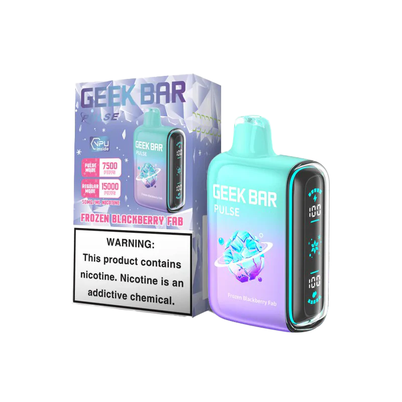 Geek Bar Pulse 7500 Puffs 5% Frozen Blackberry Fab with Packaging