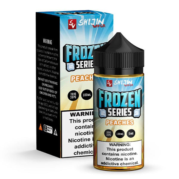 Frozen Vape Co Series E-Liquid 100mL (Freebase) Frozen Peaches with packaging