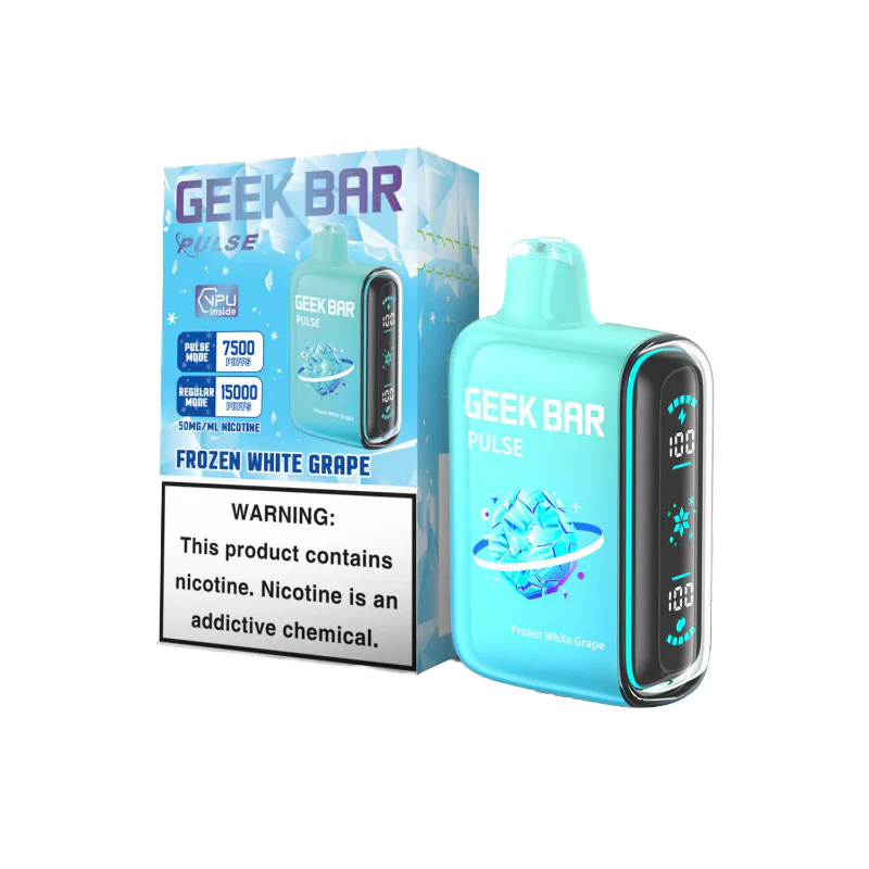 Geek Bar Pulse 7500 Puffs 5% Frozen White Grape with Packaging