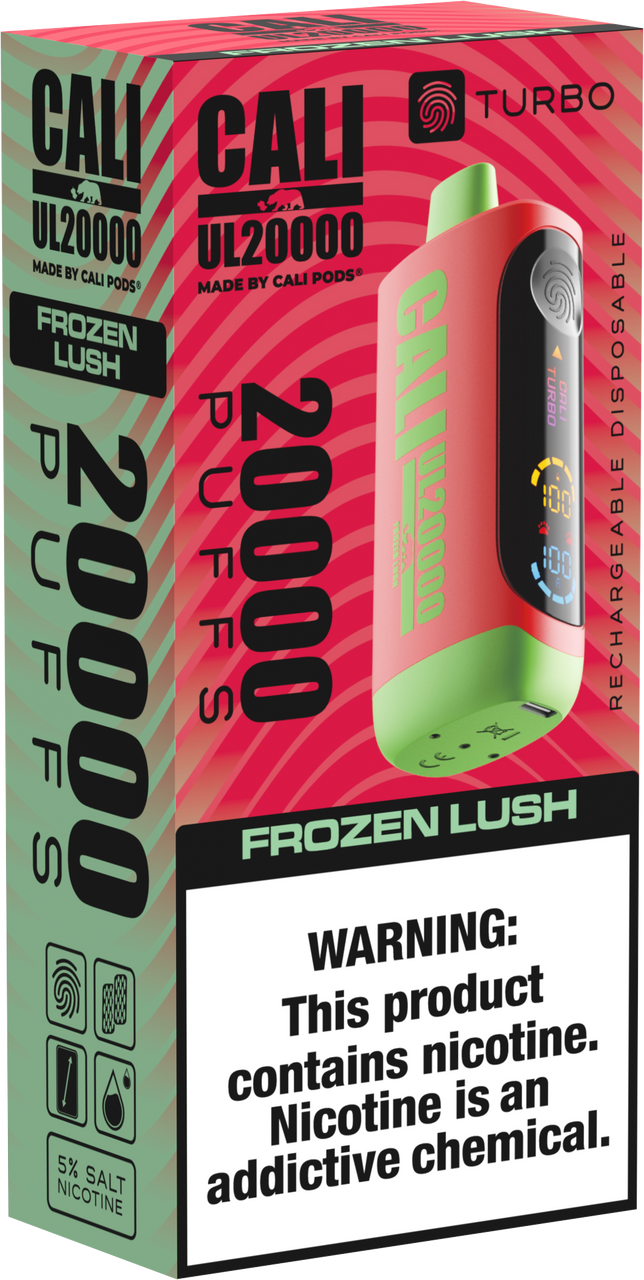 Cali Pod UL20000 6ct Frozen Lush Packaging