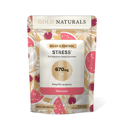 Gold Naturals D9 Gummies 1Ct Watermelon (Stress)