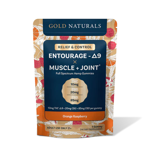 Gold Naturals Entourage D9 10Ct Orange Raspberry (Muscle+Joints)