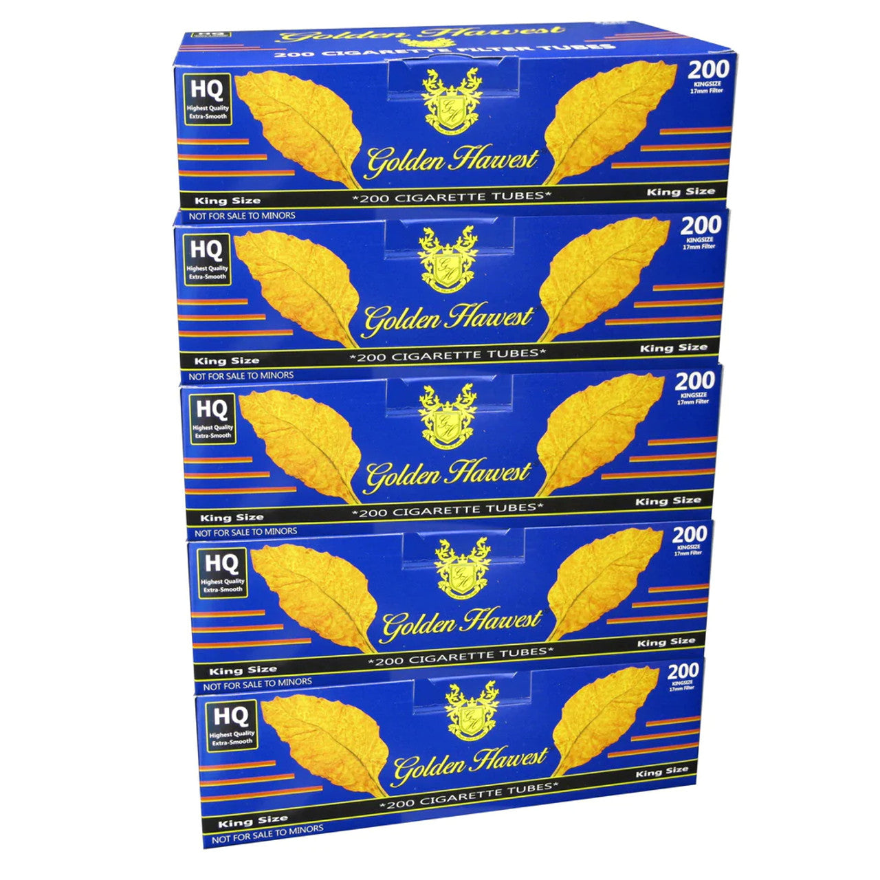 Golden Harvest Cigarette Filter Tubes | Blue King Size with Packaging