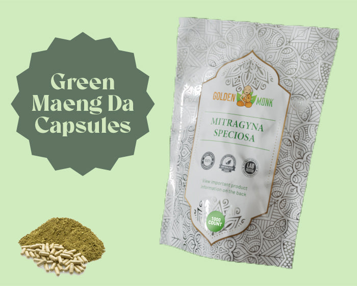 Golden Monk Mitragyna Speciosa 1000 Ct Green Maeng Da (Capsules)