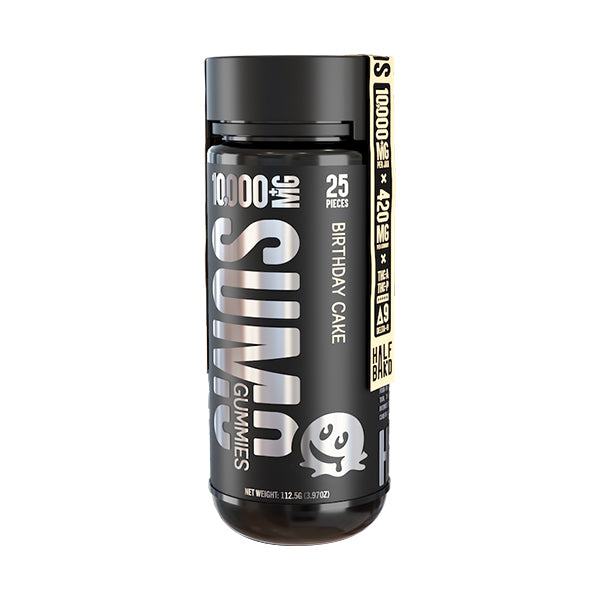 Half Baked Huuge Sumo Gummies (25ct Jar/-10,000MG+) | Birthday Cake