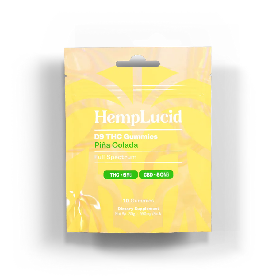 Hemplucid D9 Thc  Pack (10 Gummies) Pina Colada