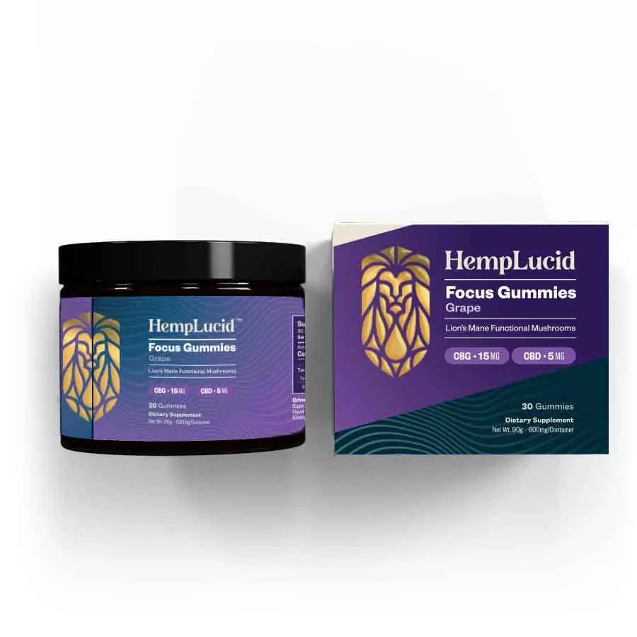 Hemplucid Mushroom Gummies 30/2Pk Grape (Focus Gummies)