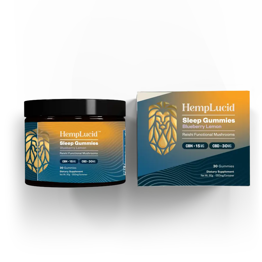 Hemplucid Mushroom Gummies 30/2Pk  Blueberry Lemon- (Sleep Gummies)