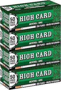High Card Tubes 100mm 4pk Menthol with packaging